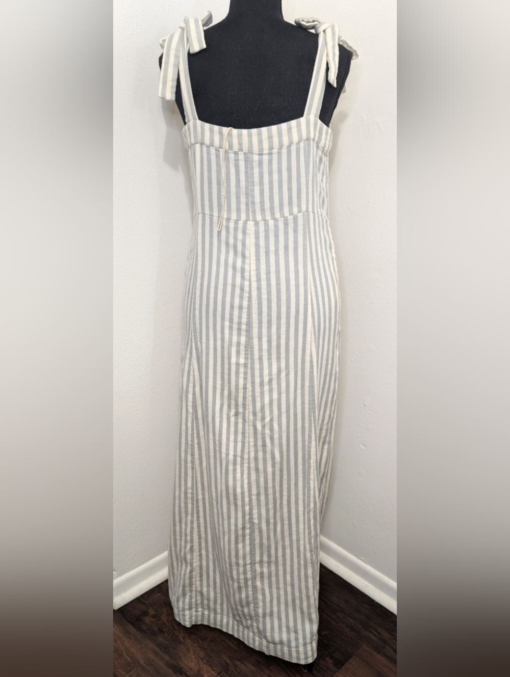 Faherty Nautical Beachy Coastal Neutral Preppy Yacht Neutral Dress M NWOT - Picture 6 of 11
